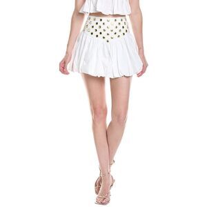 Colette Rose Womens  Embellished Mini Skirt, White